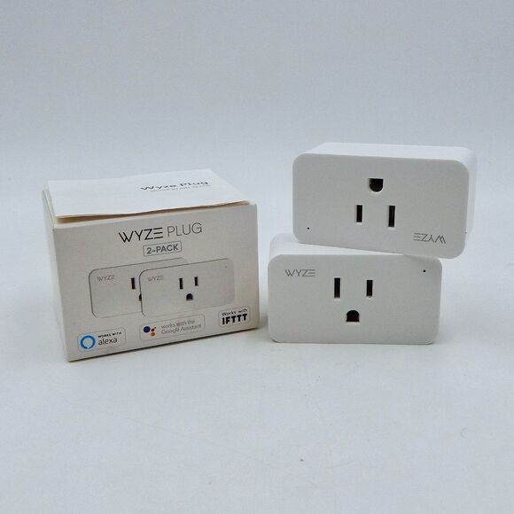 Wyze Smart Plug 2-Pack Wi-Fi Outlet Alexa Google Assistant Compatible WLPP1 - Picture 1 of 5